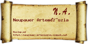 Neupauer Artemíszia névjegykártya